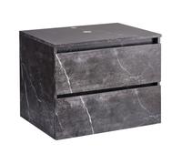 Meuble lavabo mural SERRA 60 cm Marbre noir