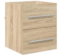 Meuble lavabo mural - vidaXL - Chêne Sonoma - Bois d'ingénierie - 41x38,5x48 cm - Tiroirs à roulement à billes
