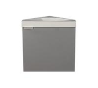 Meuble lave-main d'angle suspendu gris mat - 56 cm - MANODO