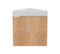 Meuble lave-main d'angle suspendu naturel clair - 56 cm - MANODO