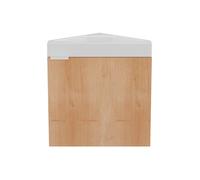 Meuble lave-main d'angle suspendu naturel clair - 56 cm - MANODO