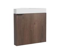 Meuble lave-main d'angle suspendu naturel foncé - 56 cm - MANODO