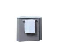Meuble Lave-mains à suspendre collection NINO, meuble d'angle compact, choix de couleurs. Plan résine extra-plat sans trop plein - 1 Porte, fermeture progressive - Largeur 53cm - Finition laqué taupe