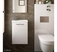 Meuble lave-mains et vasque Blanc Brillant MICRO - SALGAR 22520