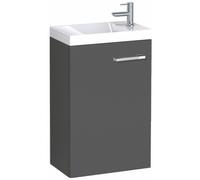 Meuble lave-mains suspendu Palerme graphite - 40x60 cm Néova