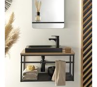 Meuble lave-mains WILO grande largeur avec vasque résine 60cm