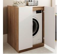 MEUBLE MACHINE A LAVER WALLIS BOIS ET BLANC