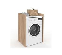 Meuble machine à laver WALLIS bois façon hêtre blanc 65x60x95 cm