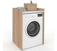 Meuble machine à laver WALLIS bois façon hêtre blanc 65x60x95 cm Bois