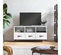 Meuble Meuble TV Blanc 102x36x50 cm Bois composite - Buffet TV 829004
