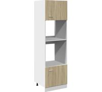 Meuble micro-ondes "Lyon" Chêne Sonoma 60 x 57 x 207 cm Bois d'ingénierie