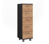 Meuble middle Ilias, 30.2x95cm, Anthracite/Chêne de force doré, Vicco 54756