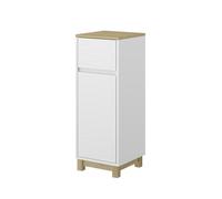Meuble middle Livia, 30x80cm avec tiroir, Blanc, Vicco 50150