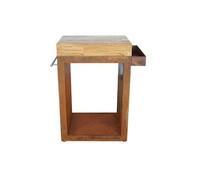 Meuble multifonction corten avec tablette bois 60 x 45 x 91 cm - Artiss