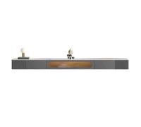 Meuble multimédia Meuble TV Flottant de Luxe Moderne avec lumière LED et Porte en Verre pour Le Salon(Grigio,240cm)