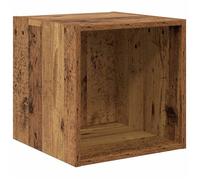 Meuble mural en bois d'ingénierie - vidaXL - Bois ancien - 37x37x37 cm - 3 étagères murales - Grand espace de stockage