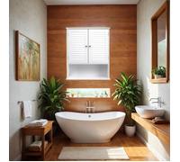 Meuble mural salle de bains - Étagère réglable - Double porte - Blanc - 20x60x70 cm