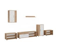 Meuble-paroi Berno Lot de 6 pièces Chêne doré/Blanc Vicco 59213