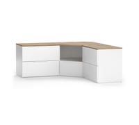 Vicco Meuble-paroi Wido Blanc | 3 parties, adapté à la fixation murale et combinable avec d'autres modules