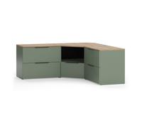 Meuble-paroi Wido, 3 parties, Vert, Vicco 58553