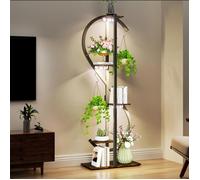 Meuble plantes - UNHO - Support pour plantes à 6 Niveaux avec Lampe de Croissance 55x26x153cm