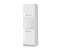 Meuble pour four Fame-Line, 60cm avec étagères ouvertes, Blanc Haute brillance/Blanc, Vicco 38522