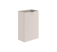 Meuble pour lave main strié porte réversible beige - H60 x L40 x P22 - VAHIRA