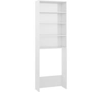 Meuble pour machine à laver blanc brillant 64x24x190 cm