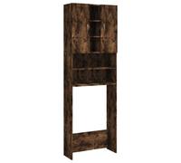 Meuble pour machine à laver Chêne fumé 64x25,5x190 cm
