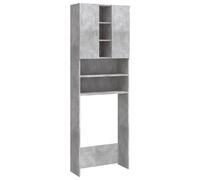 Meuble pour machine à laver Gris béton 64x25,5x190 cm