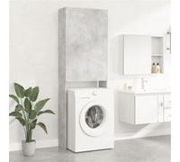 Meuble pour machine à laver Gris béton 64x25,5x190 cm Gris G