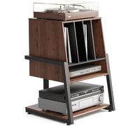 Meuble pour platine vinyle, étagère hi-fi pour platines, supports pour disques, système audio compact, étagère pour platines, design moderne et élégant, série Eiffel