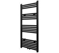 Meuble Radiateur sèche-serviettes Eau chaude Droit Noir 500x1160 mm DE72137