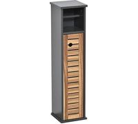 Tendance - Meuble réserve et dérouleur papier WC Element - Acacia et MDF