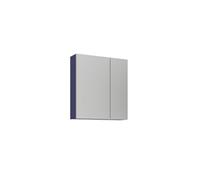 Meuble Salle de Bain avec Miroir "Bari 60" - 60 x 16 x 66 cm - Matte Navy Blue