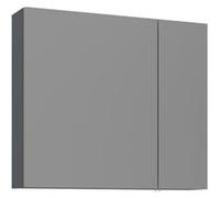 Meuble Salle de Bain avec Miroir "Bari 80" - 75 x 16 x 66 cm - Matte Anthracite