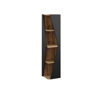 Meuble salle de bain Benno, 31.6x70.5cm avec 3 étagères, Anthracite, Vicco 40533