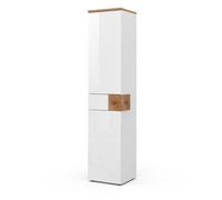 Meuble salle de bain Eden, 40x184.2cm avec 2 portes et un tiroir, Blanc Haute brillance, Vicco 40088