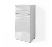 Meuble salle de bain Fredd, 36.4x79cm, Blanc Haute brillance, Vicco 30382