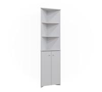 Meuble salle de bain Fynn, 51.5x175cm Armoire d'angle avec 2 portes, Blanc, Vicco 43371