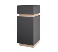 Meuble salle de bain Gloria, 33x75.5cm avec porte et tiroir, Anthracite, Vicco 40883