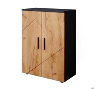 Meuble salle de bain Irma, 60x81cm, Anthracite/Chêne de force doré, Vicco 36706