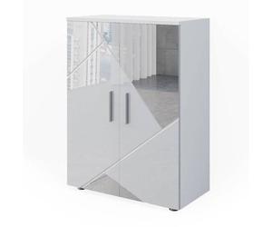 Meuble salle de bain Irma, 60x81cm, Blanc brillant avec inserts, Vicco 39624