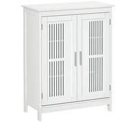 Meuble salle de bain - kleankin - 3 niveaux - double porte et étagère réglable - MDF - 60x30x80cm - blanc