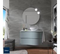 Meuble salle de bain MAM 900 2 tiroirs incurvés Blue Fog H540 P500 - SALGAR 113808