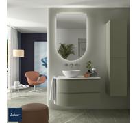 Meuble salle de bain MAM 900 2 tiroirs incurvés Green Forest H540 P500 - SALGAR 113803