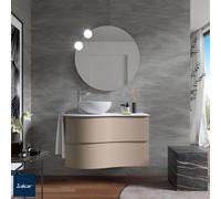 Meuble salle de bain MAM 900 2 tiroirs incurvés Macchiato H540 P500 - SALGAR 113800