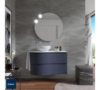 Meuble salle de bain MAM 900 2 tiroirs incurvés Night Blue H540 P500 - SALGAR 113802