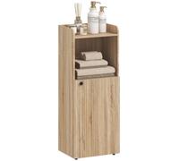 Meuble salle de bain, meuble de rangement šŠtroit 4 niveaux, placard, compartiment ouvert, 40 x 31 x 104 cm, chšºne jaune