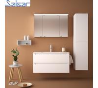 Meuble salle de bain MONTERREY 100cm 2 tiroirs WHITE COTTON - SALGAR 81716